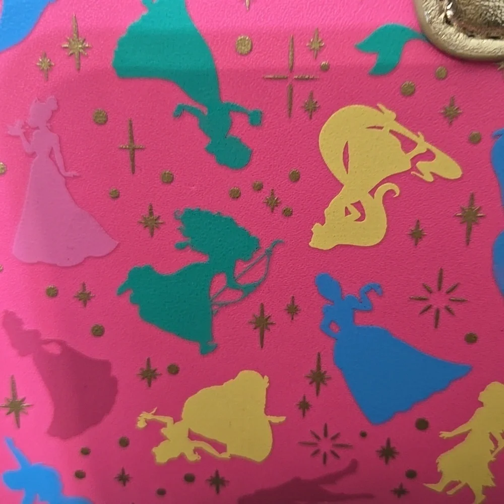 Princess Girls Pink Gold Pastel Crossbody Purse Excellent Condition